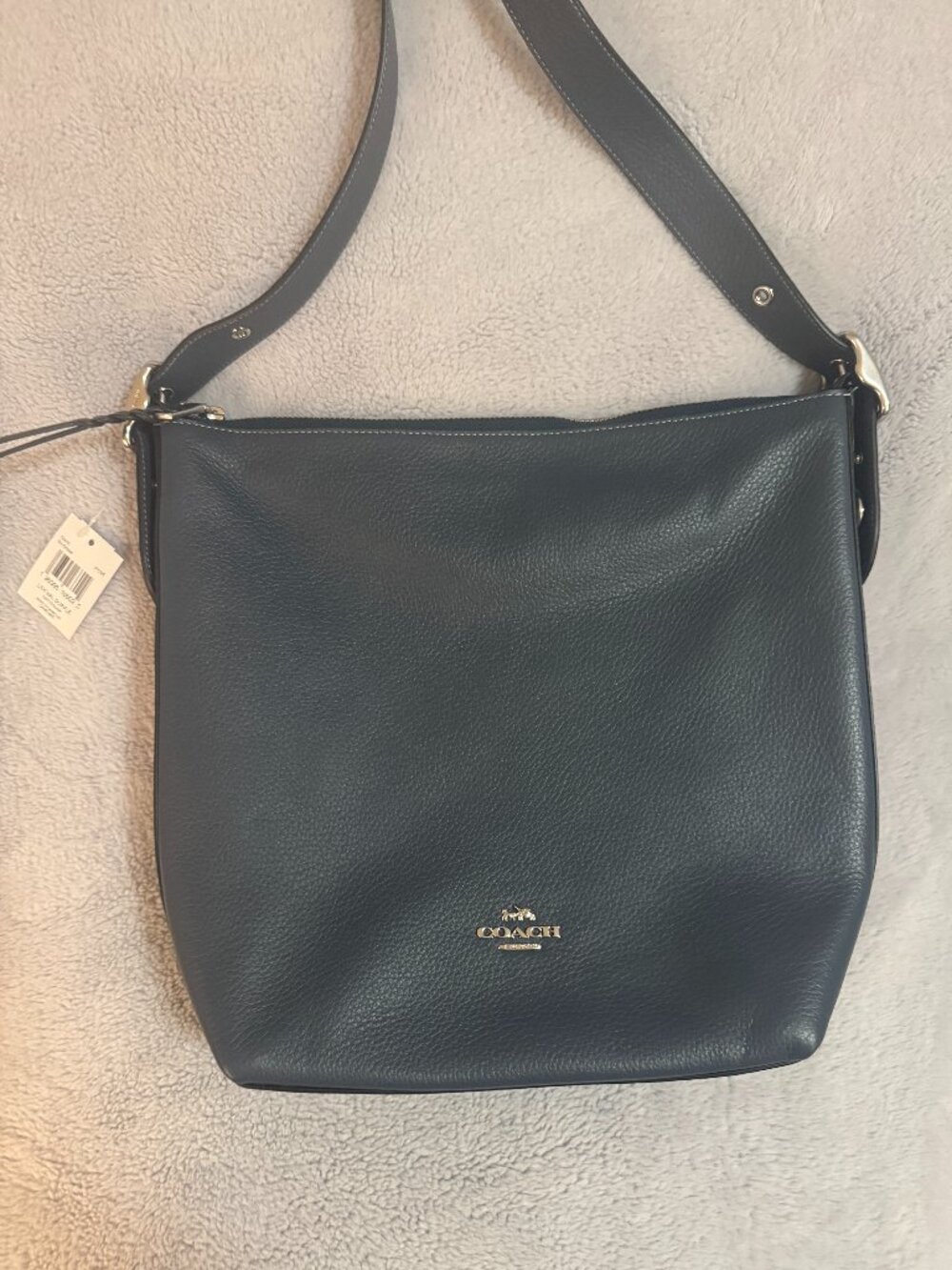 NWT Coach Val Duffle in Blue with Silver Hardware